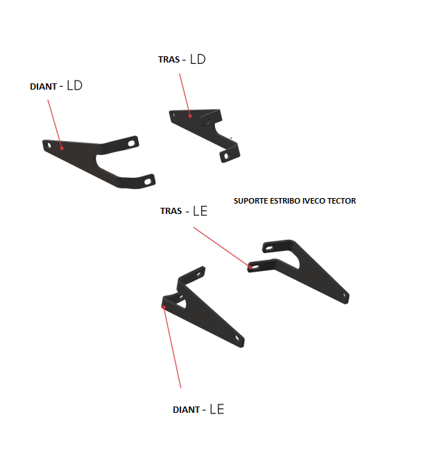 SUPORTE ESTRIBO IVECO TECTOR DIANT LE