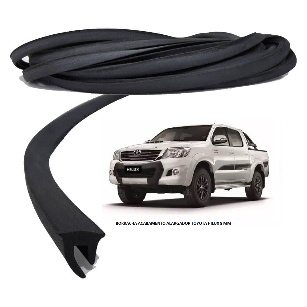 BORRACHA ACABAMENTO ALARGADOR TOYOTA HILUX 8 MM