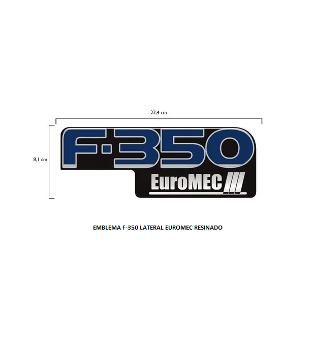 EMBLEMA F-350 LATERAL EUROMEC RESINADO