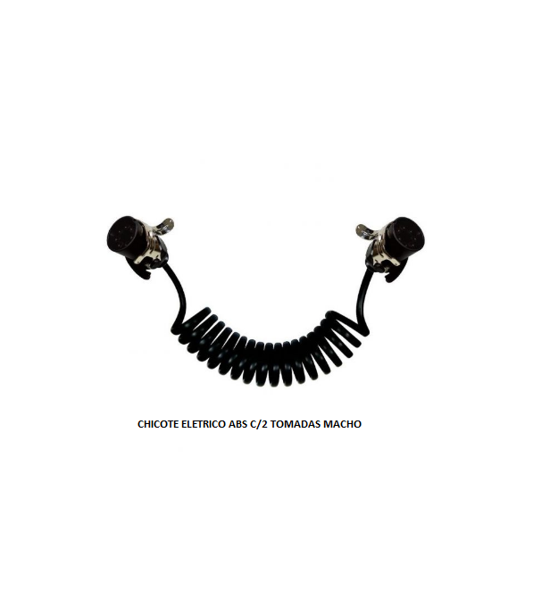 CHICOTE ELETRICO ABS C/2 TOMADAS MACHO 4,5 METROS