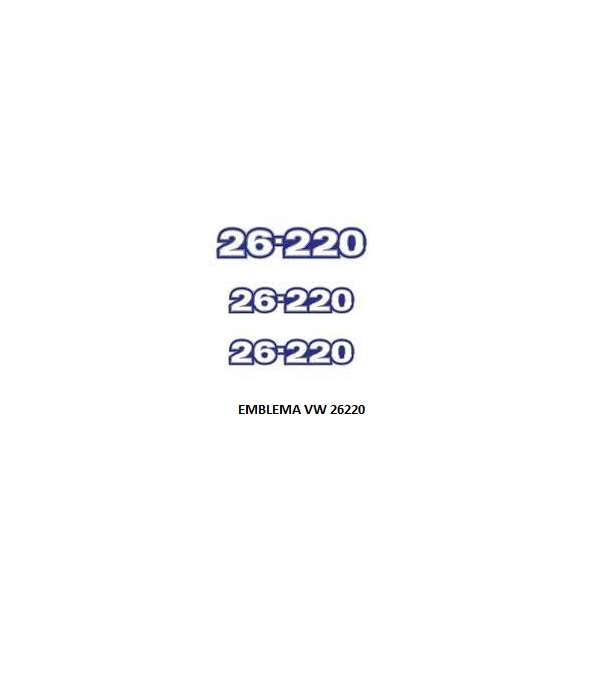 EMBLEMA VW 26220 RESINADO 3PC