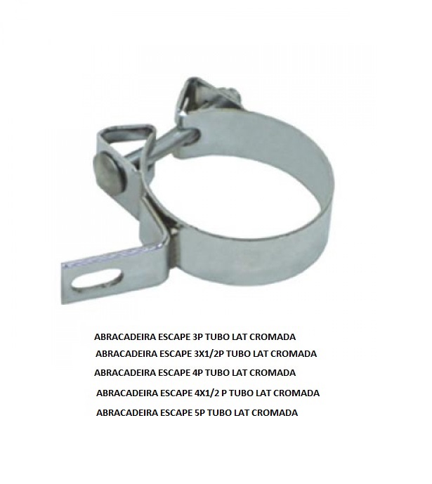 ABRACADEIRA ESCAPE 4X1/2 P TUBO LAT CROMADA