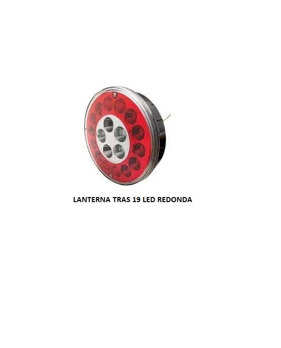 LANTERNA TRAS LED REDONDA CRISTAL 19 LEDS