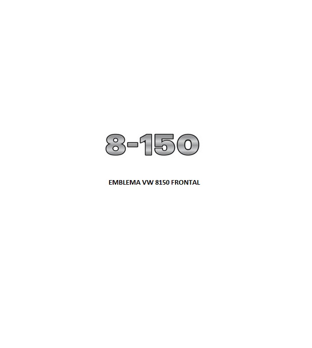 EMBLEMA VW 8150 RESINADO FRONTAL ESCOVADO