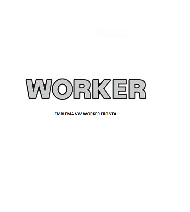 EMBLEMA VW WORKER RESINADO FRONTAL ESCOVADO