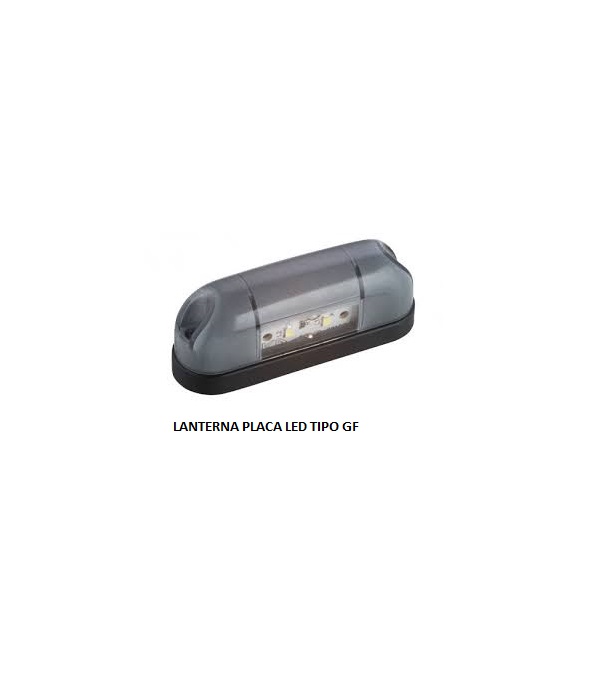 LANTERNA PLACA LED TIPO GF CINZA