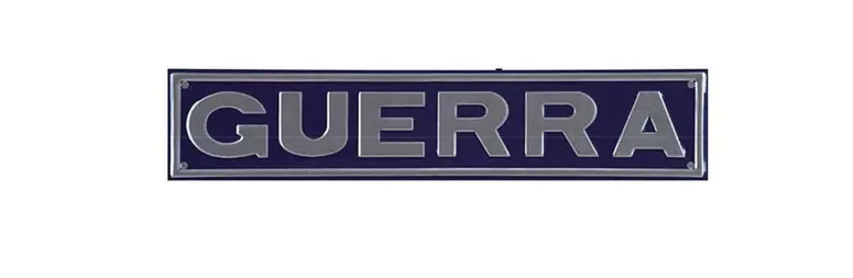 PLACA ALUMINIO GUERRA TRAS