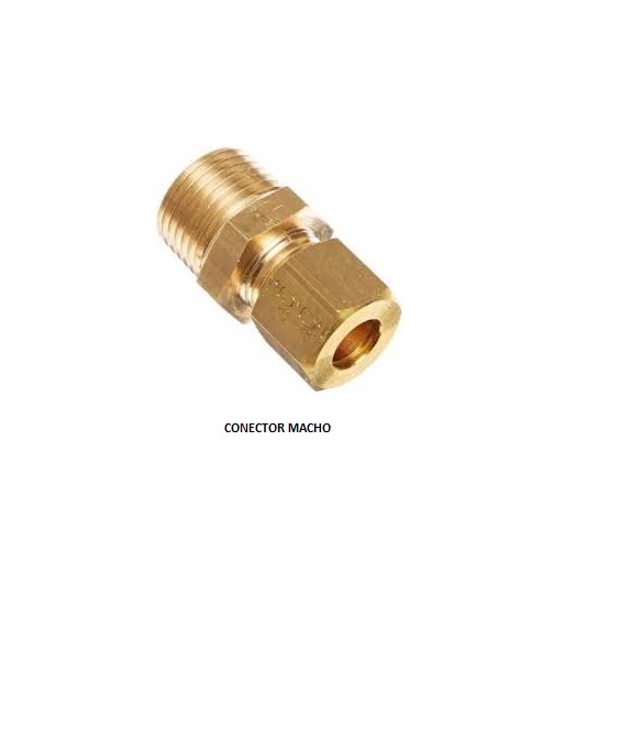 CONECTOR MACHO NPTF1/2MMXT12MM C/PORCA TANQUE/BUZINA AR/MAO AMIGO