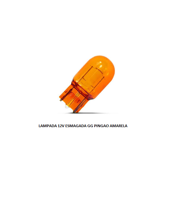 LAMPADA 12V ESMAGADA GG PINGAO AMARELA