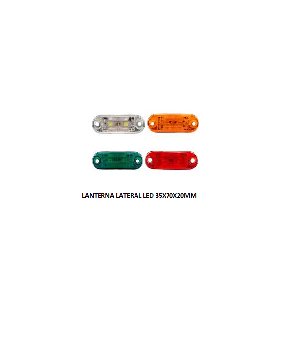 LANTERNA LATERAL LED 35X70X20MM CRISTAL