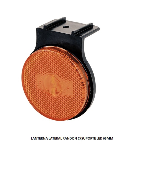 LANTERNA LATERAL RANDON C/SUP LED 65MM AMARELA