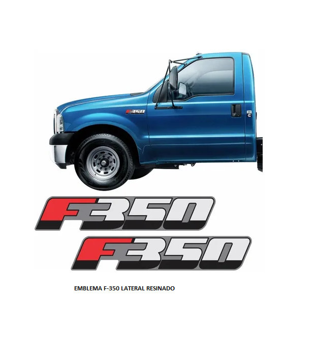 EMBLEMA F-350 LATERAL RESINADO