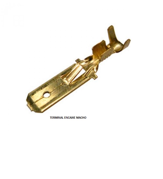 TERMINAL ENCAIXE MACHO C/TRAVA