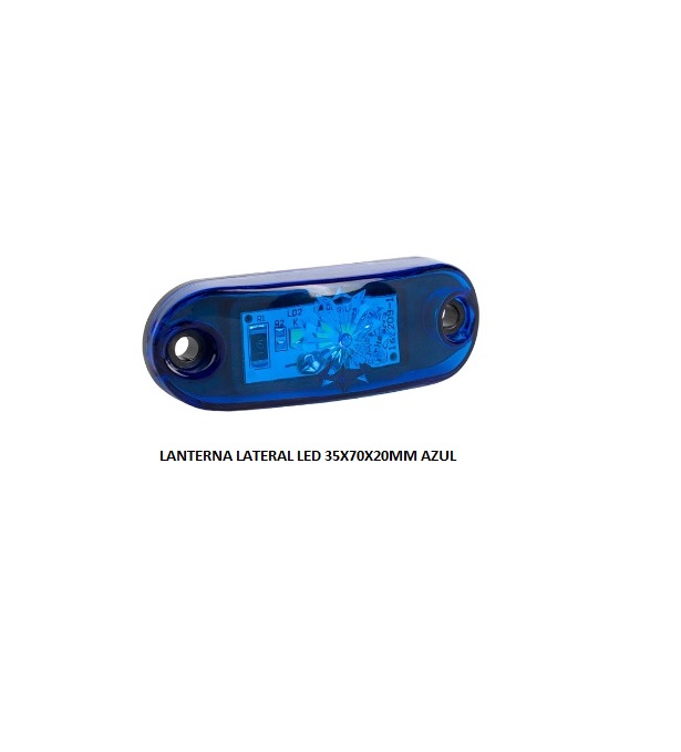 LANTERNA LATERAL LED 35X70X20MM AZUL