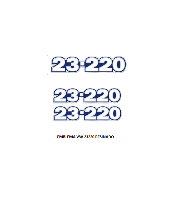 EMBLEMA VW 23220 RESINADO 3PC AZ/BR/CR