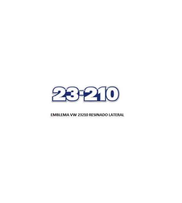 EMBLEMA VW 23210 RESINADO LATERAL AZ/BR/CR