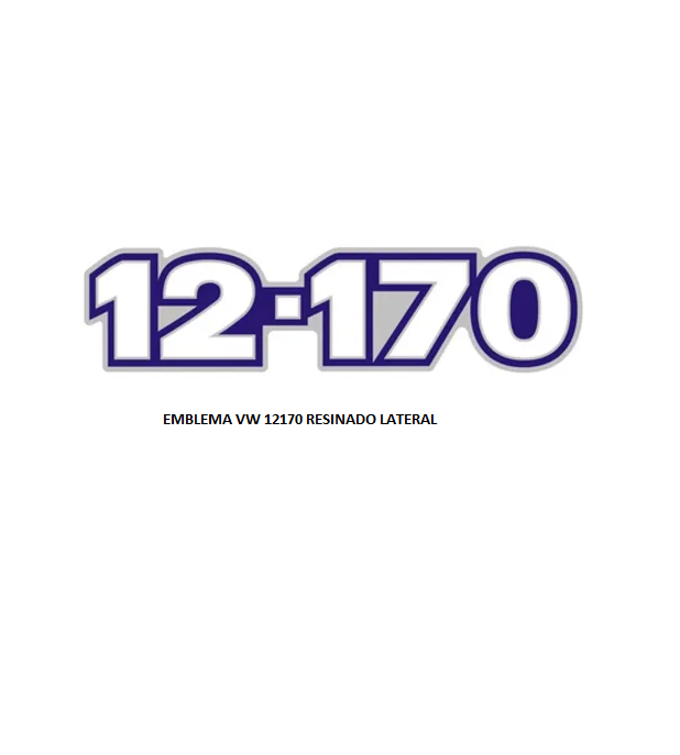 EMBLEMA VW 12170 RESINADO LATERAL AZ/BR/CR