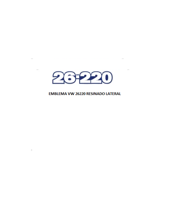 EMBLEMA VW 26220 RESINADO LATERAL AZ/BR/CR