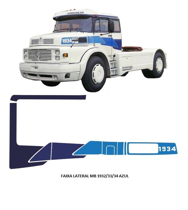 FAIXA LATERAL MB 1932/33/34 AZUL