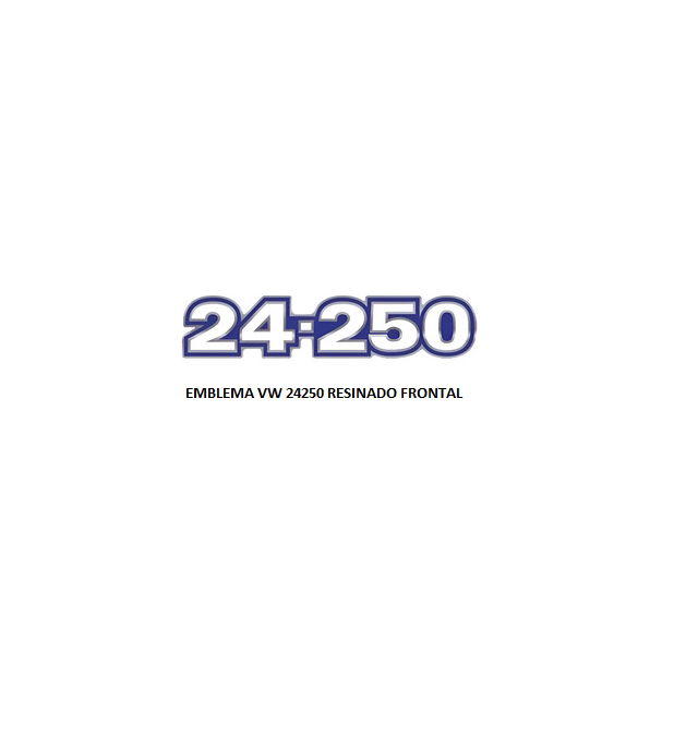 EMBLEMA VW 24250 RESINADO FRONTAL AZ/BR/CR