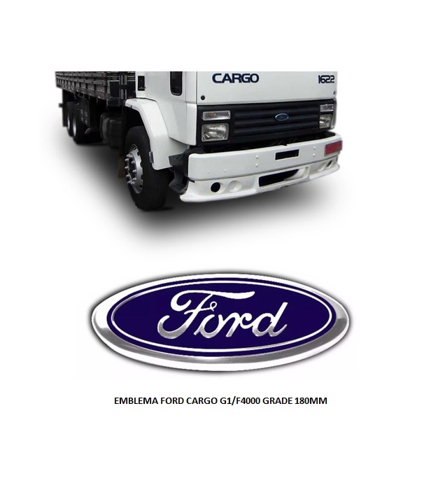 EMBLEMA FORD CARGO G1/F-1000/4000 GRADE 180MM RESINADO