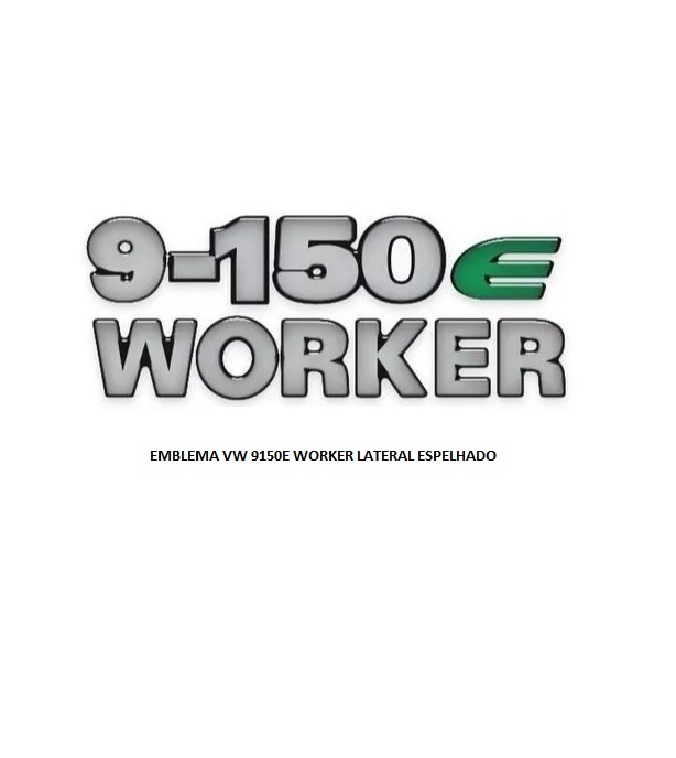 EMBLEMA VW 9150E RESINADO LATERAL WORKER ESPELHADO