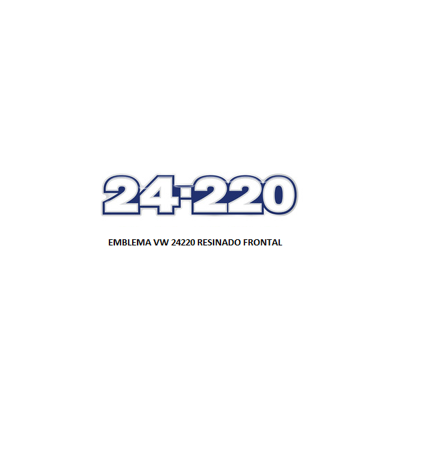 EMBLEMA VW 24220 RESINADO FRONTAL AZ/BR/CR