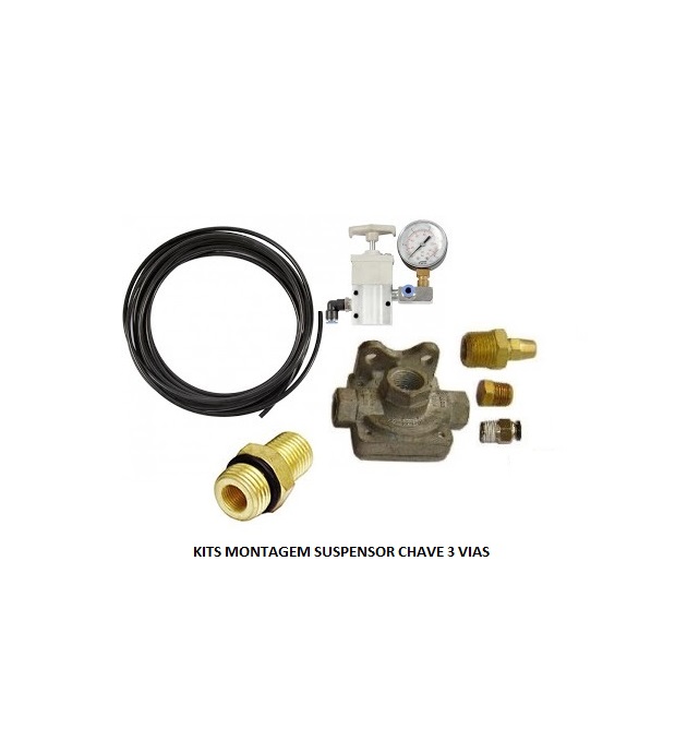 KITS MONTAGEM SUSPENSOR CHAVE 3 VIAS 1/4