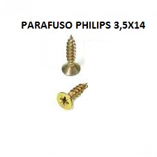 PARAFUSO PHILIPS 3,5X14 QUADRO VIDRO 709/1618/1620/1935