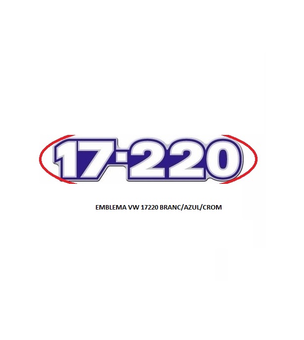 EMBLEMA VW 17220 RESINADO LATERAL AZ/BR/CR