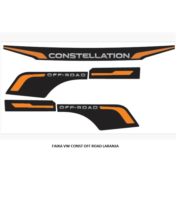 FAIXA LATERAL VW CONST OFF ROAD LARANJA C/FRONTAL