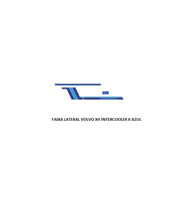 FAIXA LATERAL VOLVO XH INTERCOOLER II AZUL