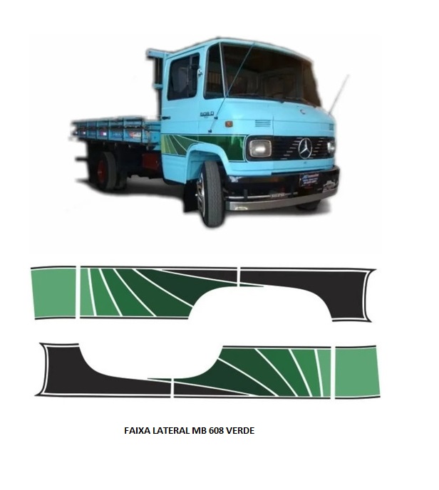 FAIXA LATERAL MB 608 VERDE