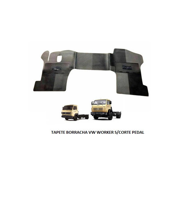 TAPETE BORRACHA VW WORKER S/CORTE PEDAL