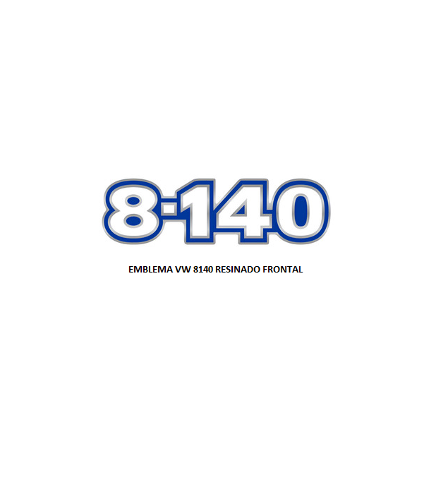 EMBLEMA VW 8140 RESINADO FRONTAL AZ/BR/CR