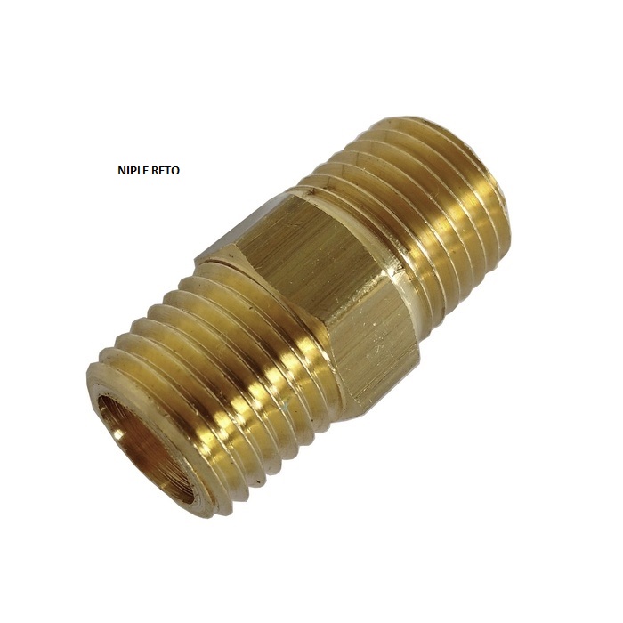 NIPLE RETO 1/4X1/4 MACHO/MACHO