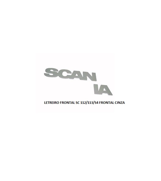 LETREIRO FRONTAL SC 112/113/S4 FRONTAL CINZA