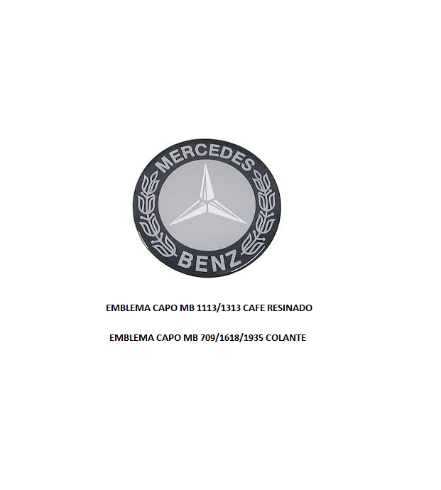 EMBLEMA CAPO MB 1113 1313 1513 1114 1519 CAFE RESINADO ADS712