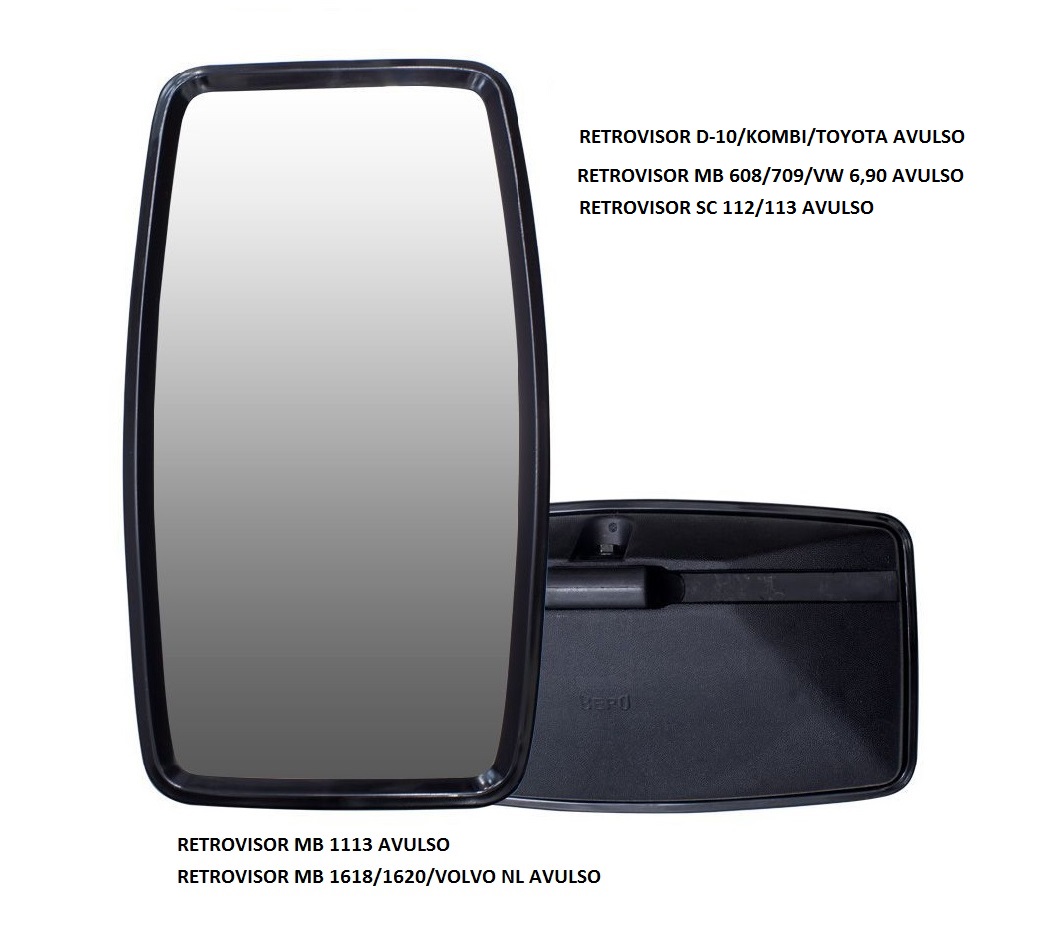 VIDRO RETROVISOR MB 1618/1620/VOLVO