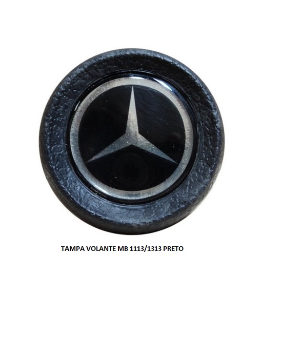 TAMPA VOLANTE MB 1113/1313 PRETO S/EMBLEMA