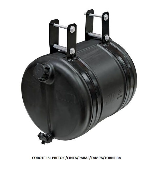 COROTE 15L PRETO C/CINTA/PARAF/TAMPA/TORNEIRA