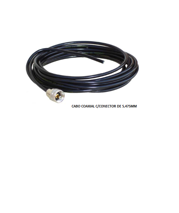 CABO COAXIAL C/CONECTOR DE 5,475MM