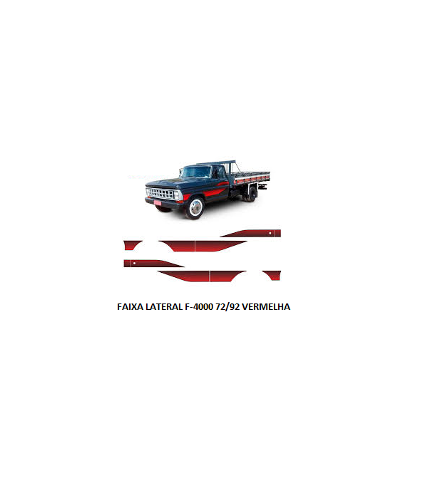 FAIXA LATERAL F-4000 72/92 VERMELHA