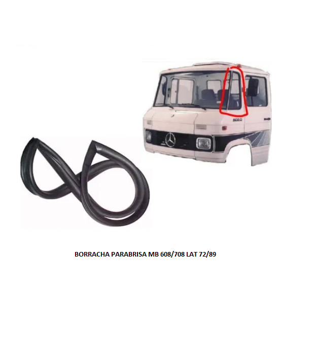 BORRACHA PARABRISA MB 608/708 LAT 72/89