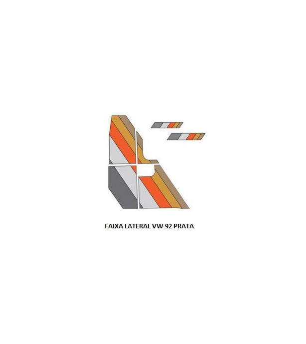 FAIXA LATERAL VW 92 PRATA
