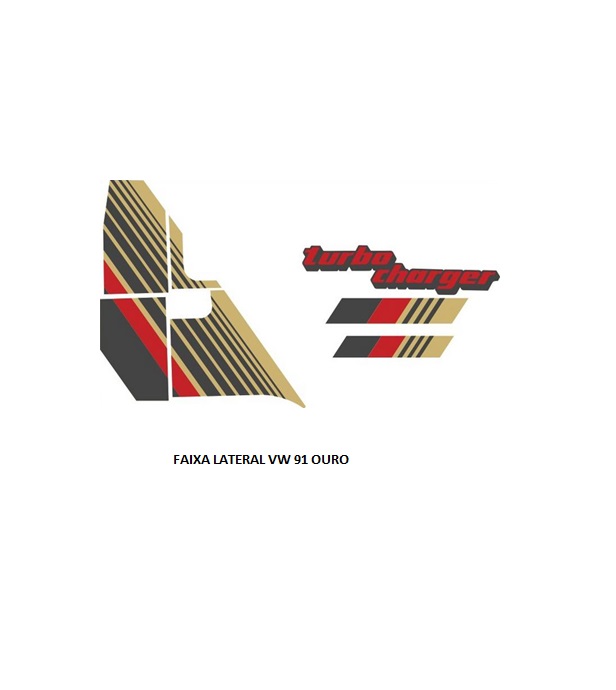 FAIXA LATERAL VW 91 OURO