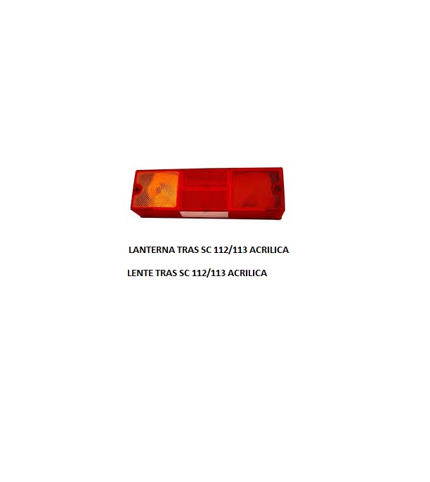 LENTE TRAS SC 112/113 ACRILICA