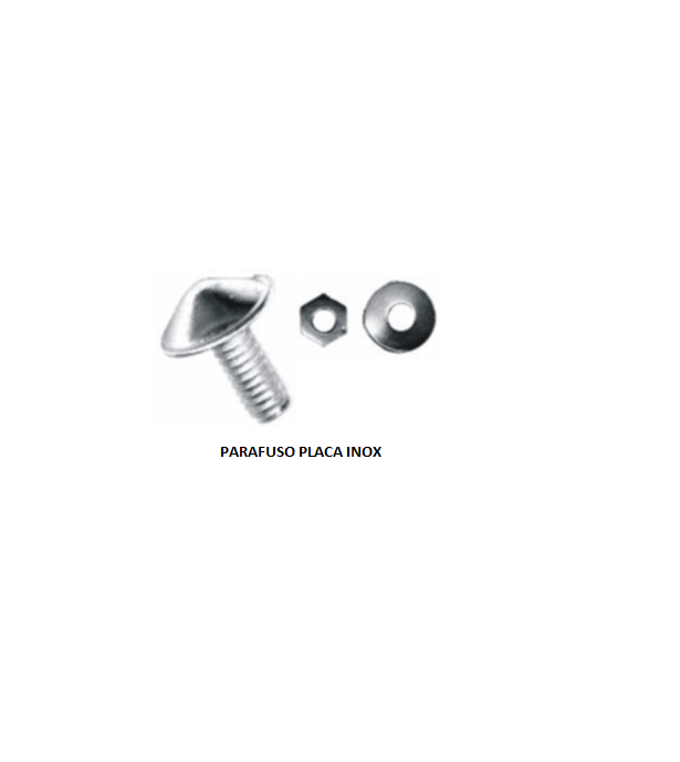 PARAFUSO PLACA INOX C/PORCA/ARRUELA