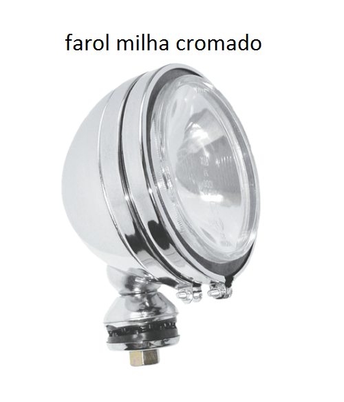FAROL MILHA CROMADO H-3 12V