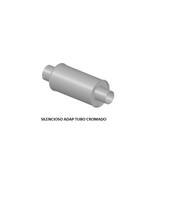 SILENCIOSO ADAP TUBO CROMADO 4P 500MM